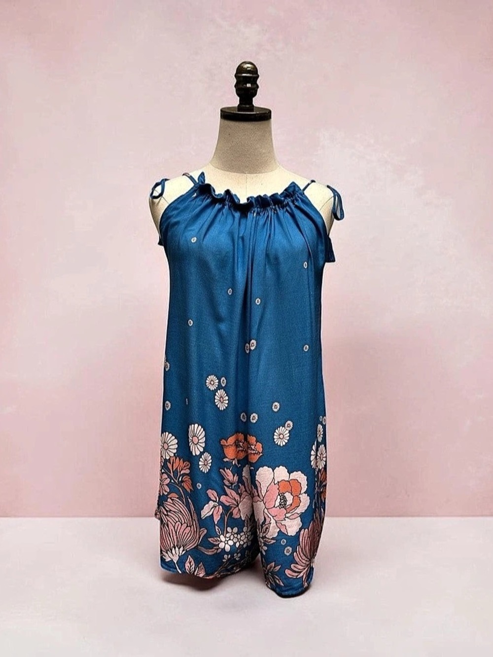 *LIKE NEW* Maaji  Floral Mini Romper in Blue & Pink Size Large